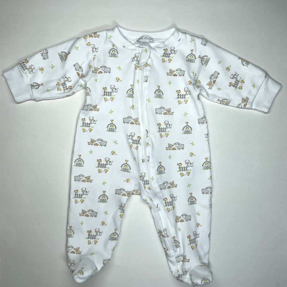 KISSY KISSY Farmyard Frolic Zipper Footie 3-6M Unisex